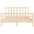 Bed Frame without Mattress 150x200 cm Solid Wood Pine