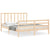 Bed Frame without Mattress 150x200 cm Solid Wood Pine