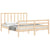 Bed Frame without Mattress 150x200 cm Solid Wood Pine