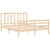 Bed Frame without Mattress 150x200 cm Solid Wood Pine