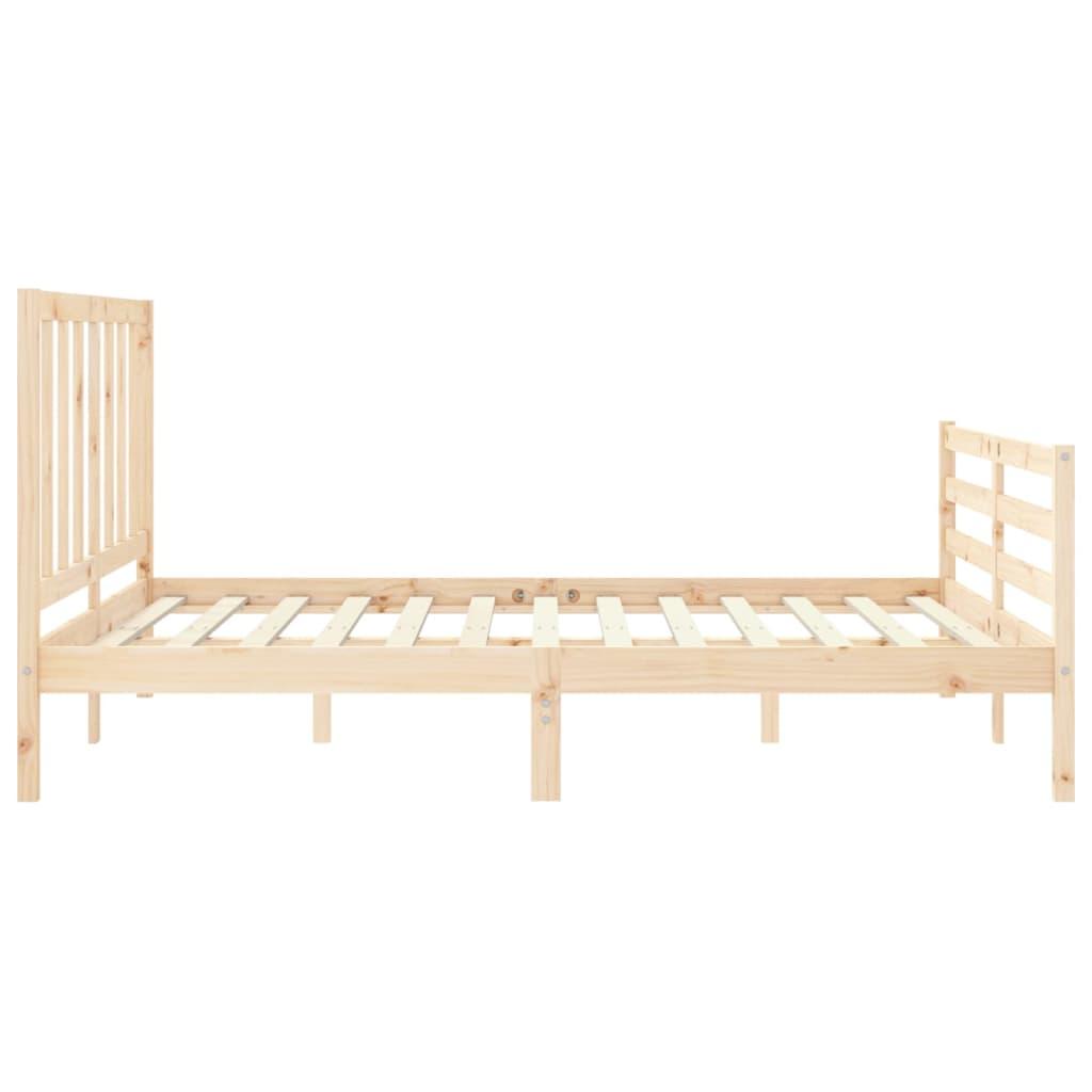 Bed Frame without Mattress 150x200 cm Solid Wood Pine