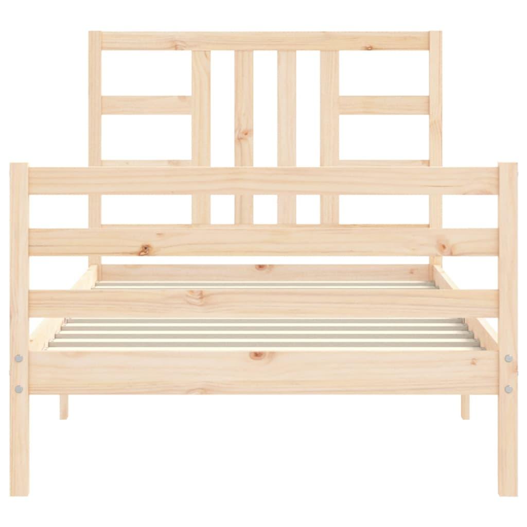 Bed Frame without Mattress 90x190 cm Solid Wood Pine