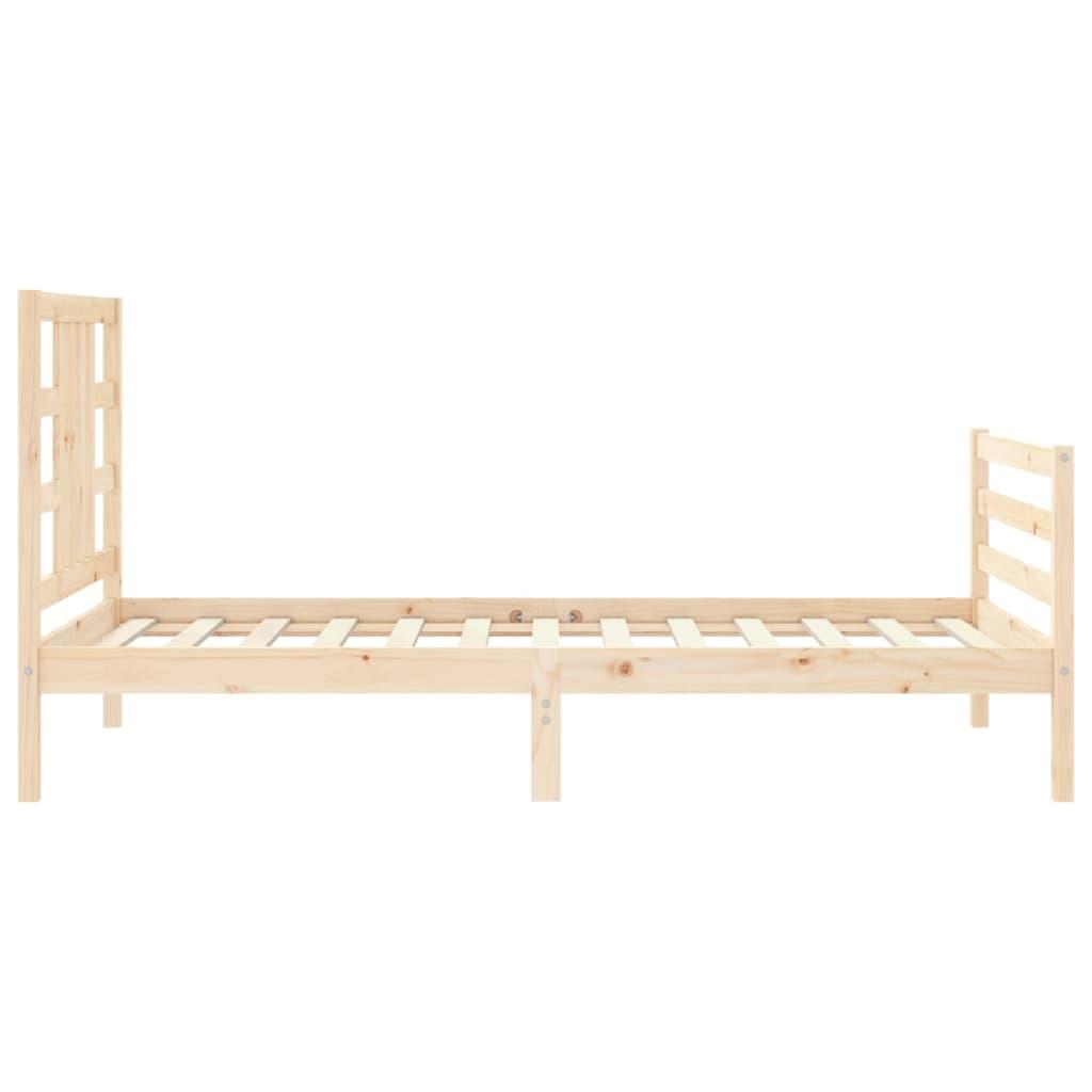 Bed Frame without Mattress 90x190 cm Solid Wood Pine