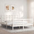 Bed Frame without Mattress White 150x200 cm Solid Wood