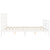 Bed Frame without Mattress White 150x200 cm Solid Wood