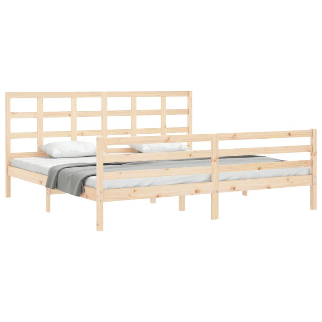 Bed Frame without Mattress 183x203 cm King Solid Wood