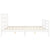 Bed Frame without Mattress White 183x203 cm King Solid Wood