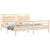 Bed Frame without Mattress 183x203 cm King Solid Wood