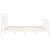 Bed Frame without Mattress White 183x203 cm King Solid Wood