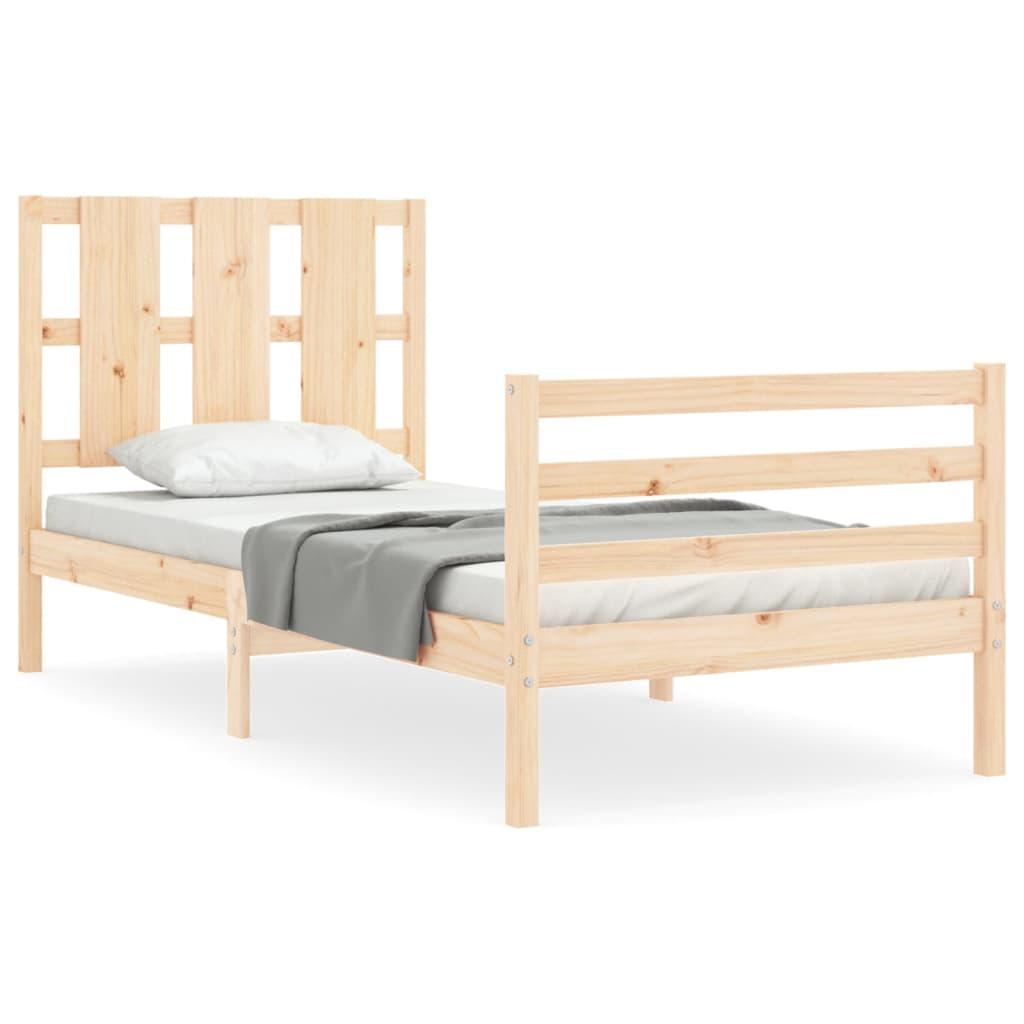 Bed Frame without Mattress 90x190 cm Solid Wood