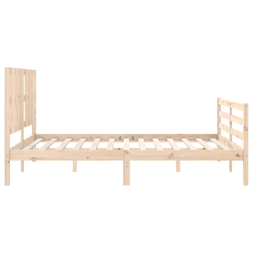 Bed Frame without Mattress 150x200 cm Solid Wood