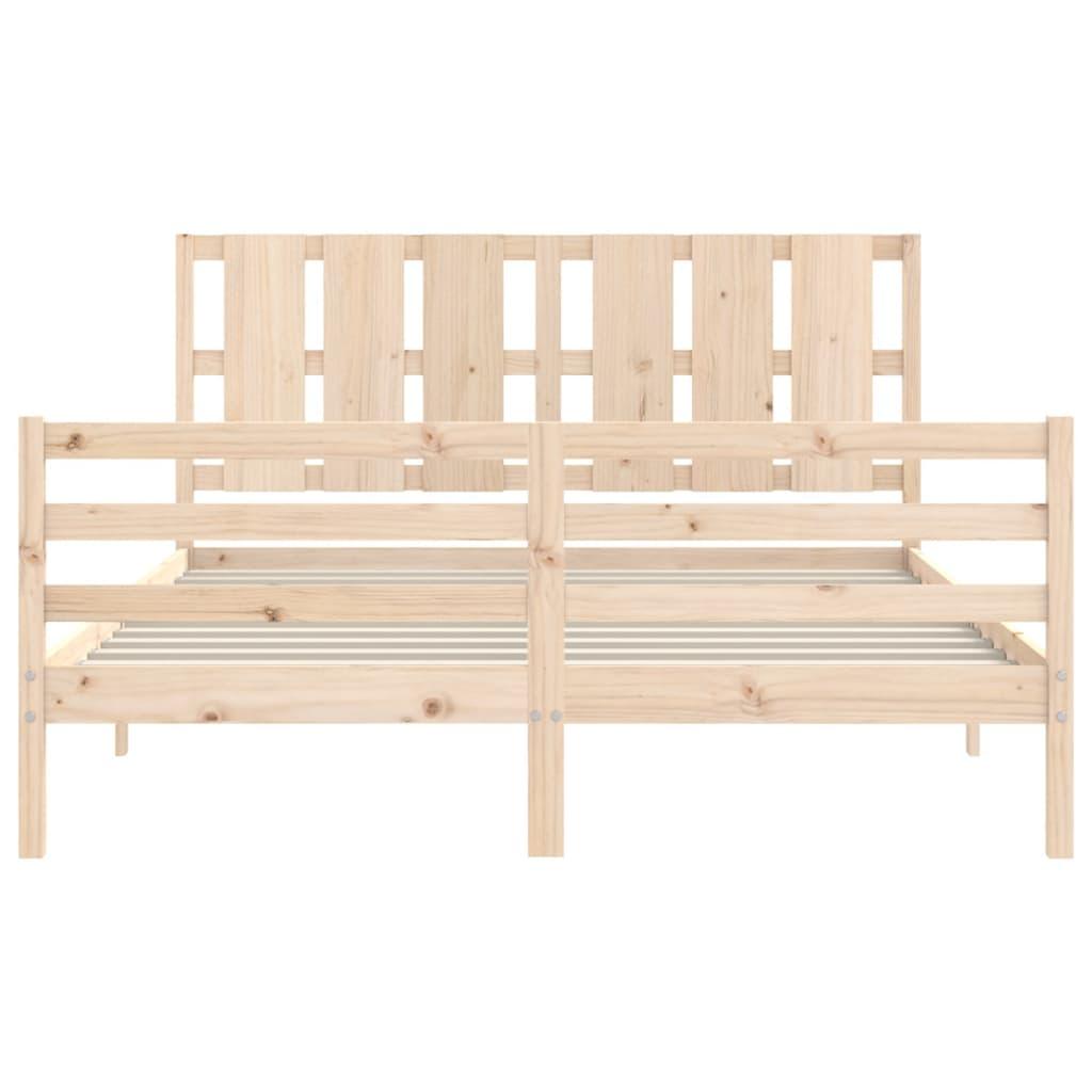 Bed Frame without Mattress 150x200 cm Solid Wood