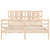 Bed Frame without Mattress 150x200 cm Solid Wood