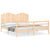 Bed Frame without Mattress 183x203 cm King Solid Wood