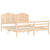 Bed Frame without Mattress 183x203 cm King Solid Wood