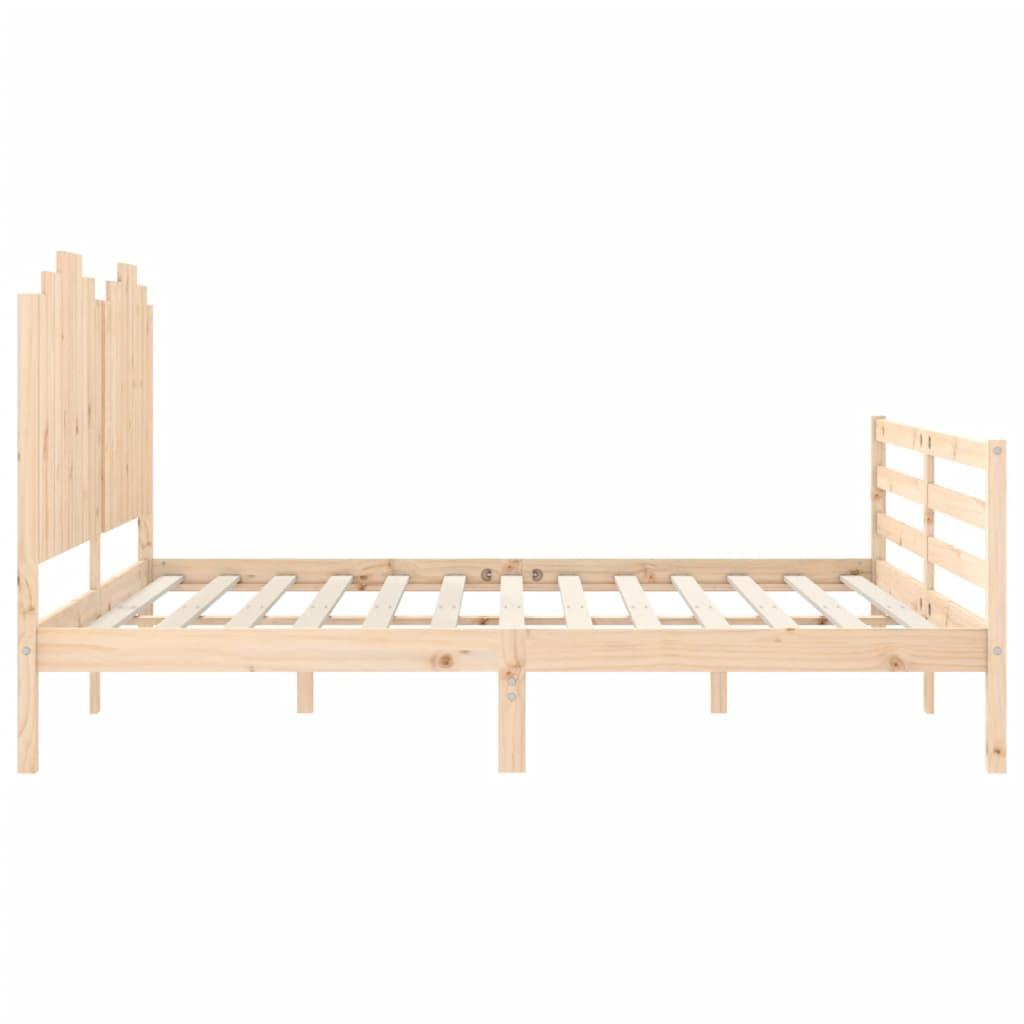 Bed Frame without Mattress 183x203 cm King Solid Wood