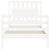 Bed Frame without Mattress White 90x190 cm Solid Wood