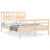 Bed Frame without Mattress 135x190 cm Solid Wood