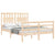 Bed Frame without Mattress 135x190 cm Solid Wood