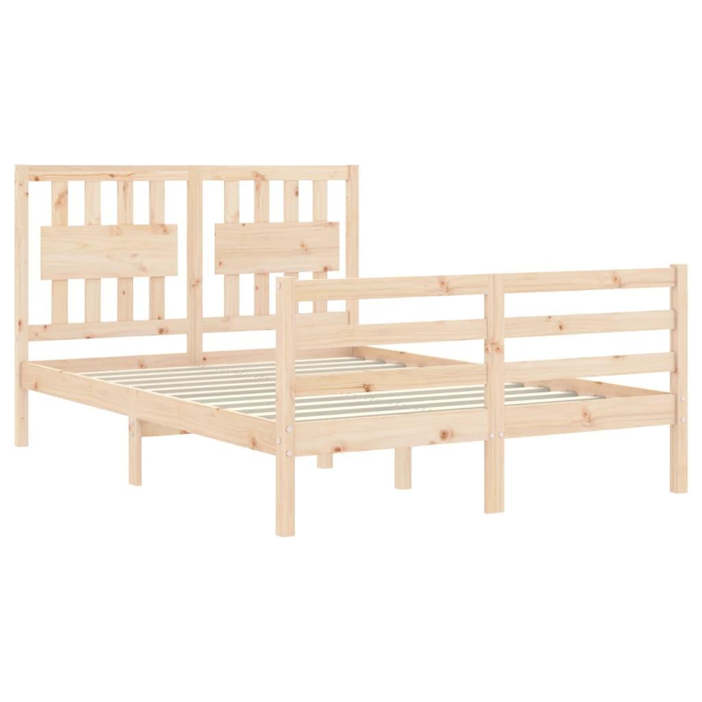 Bed Frame without Mattress 135x190 cm Solid Wood