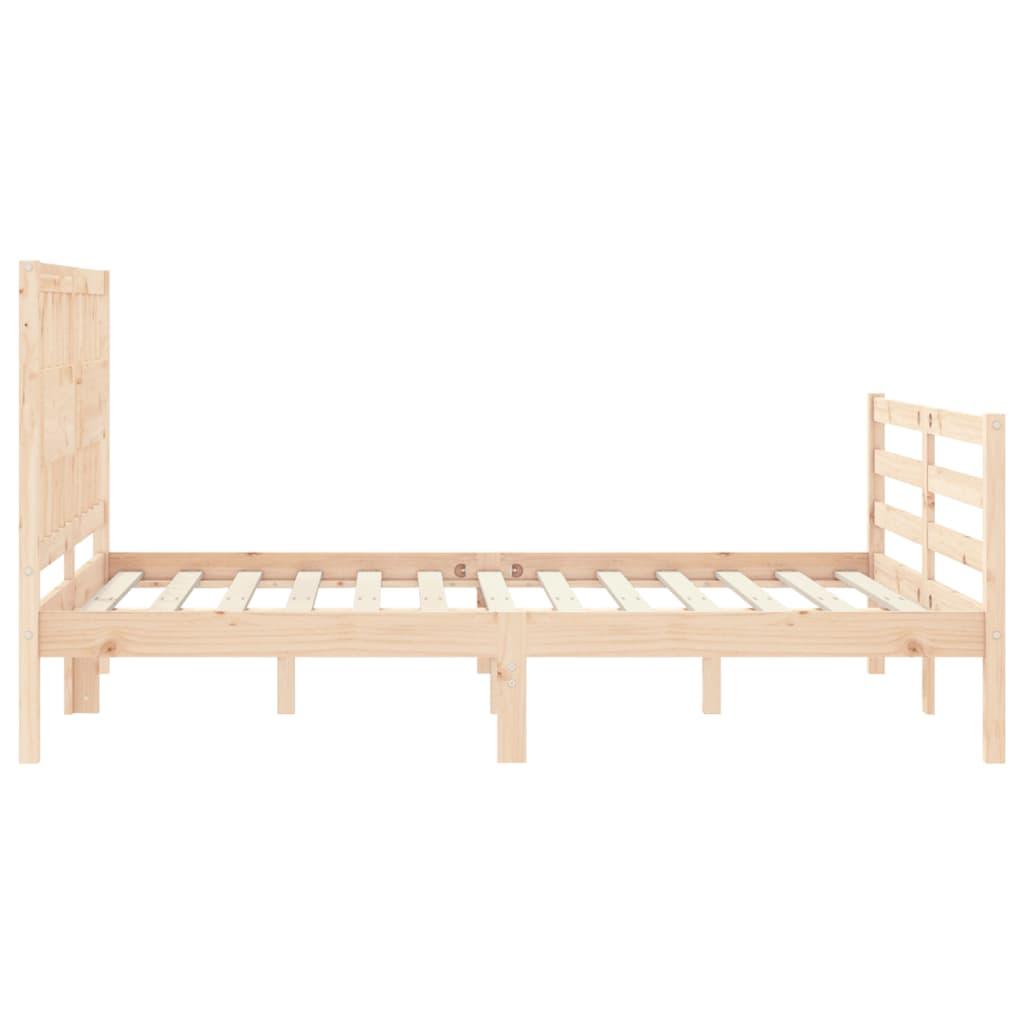 Bed Frame without Mattress 135x190 cm Solid Wood