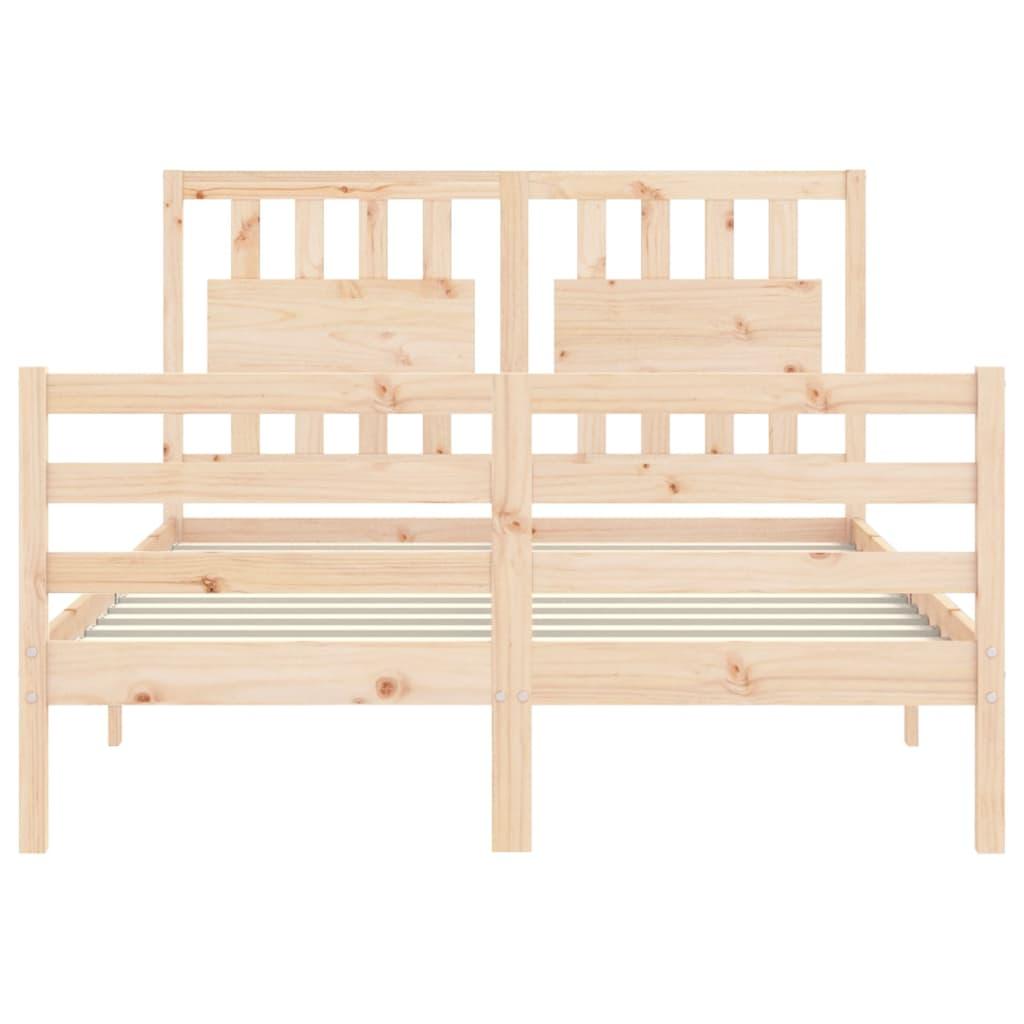 Bed Frame without Mattress 135x190 cm Solid Wood