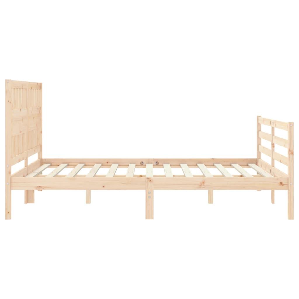 Bed Frame without Mattress 150x200 cm Solid Wood