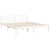 Bed Frame without Mattress White 150x200 cm Solid Wood