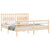 Bed Frame without Mattress 183x203 cm King Solid Wood