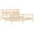 Bed Frame without Mattress 183x203 cm King Solid Wood