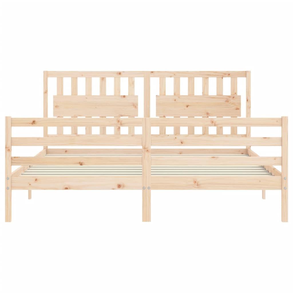 Bed Frame without Mattress 183x203 cm King Solid Wood