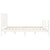 Bed Frame without Mattress White 183x203 cm King Solid Wood