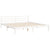 Bed Frame without Mattress White 183x203 cm King Solid Wood