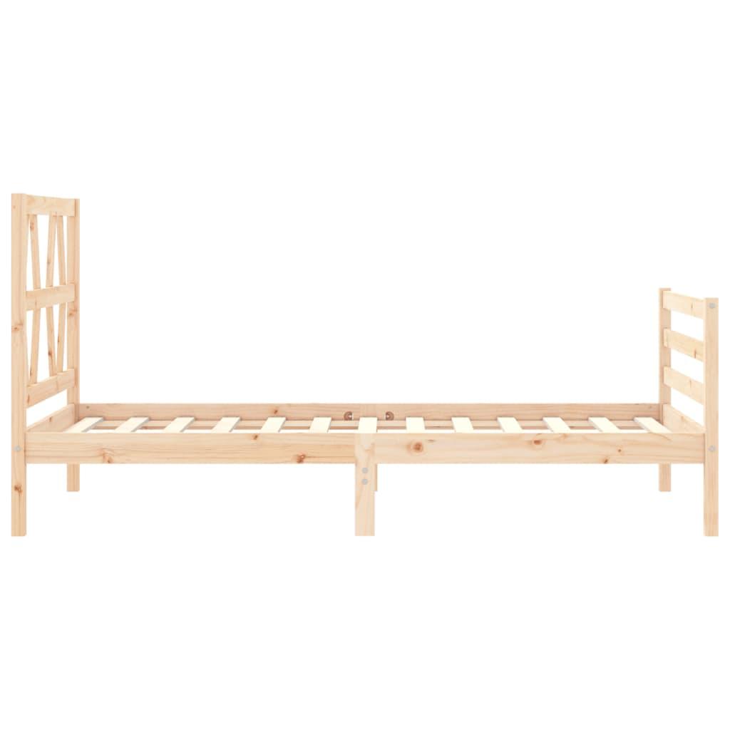 Bed Frame without Mattress 90x190 cm Solid Wood