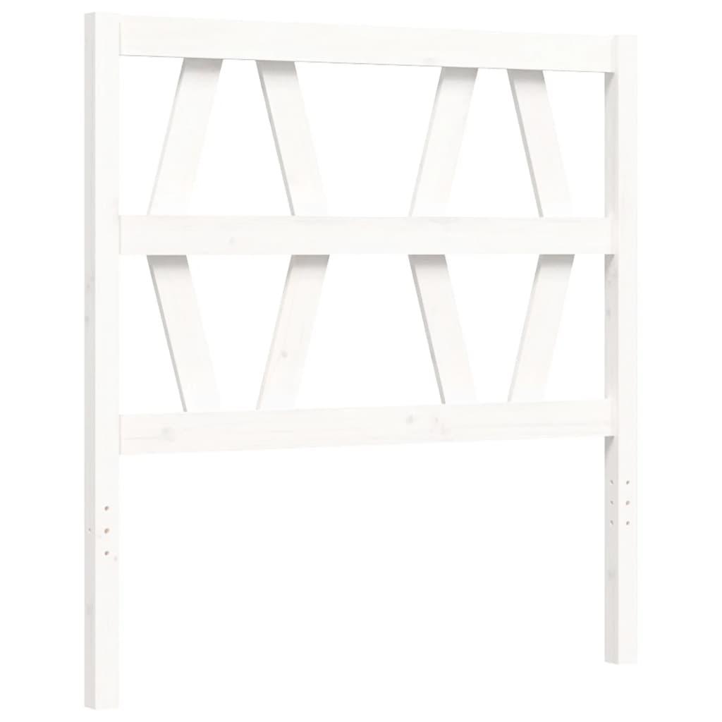 Bed Frame without Mattress White 90x190 cm Solid Wood