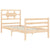 Bed Frame without Mattress 90x190 cm Solid Wood