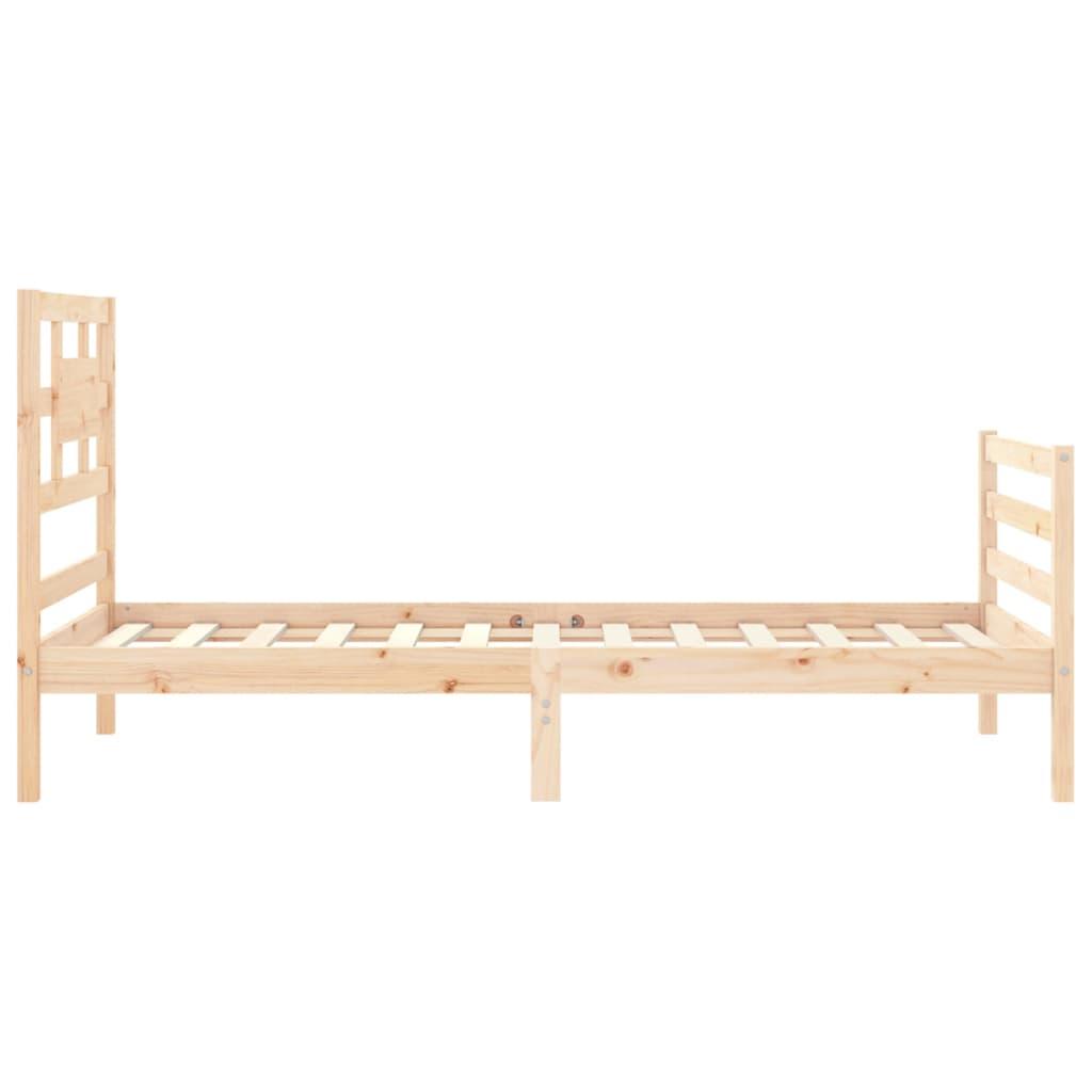 Bed Frame without Mattress 90x190 cm Solid Wood