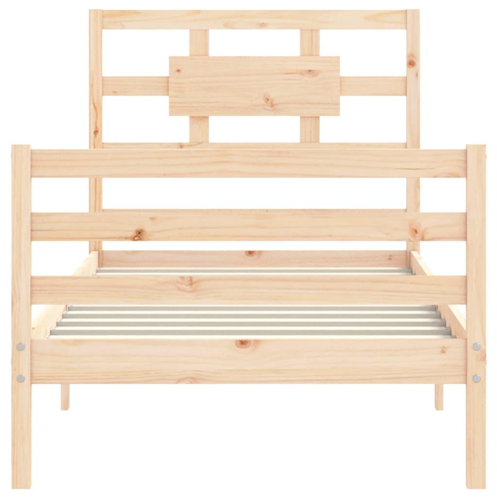 Bed Frame without Mattress 90x190 cm Solid Wood