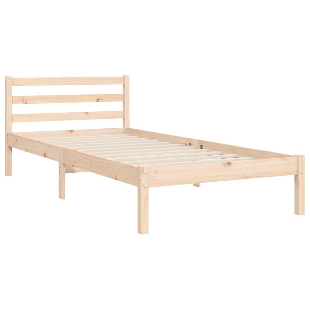 Bed Frame without Mattress 90x190 cm Solid Wood