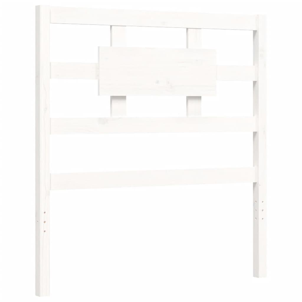 Bed Frame without Mattress White 90x190 cm Solid Wood