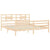 Bed Frame without Mattress 183x203 cm King Solid Wood