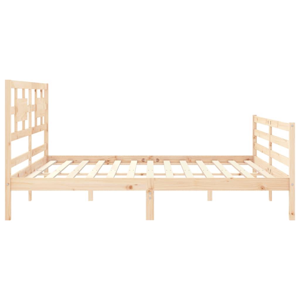 Bed Frame without Mattress 183x203 cm King Solid Wood