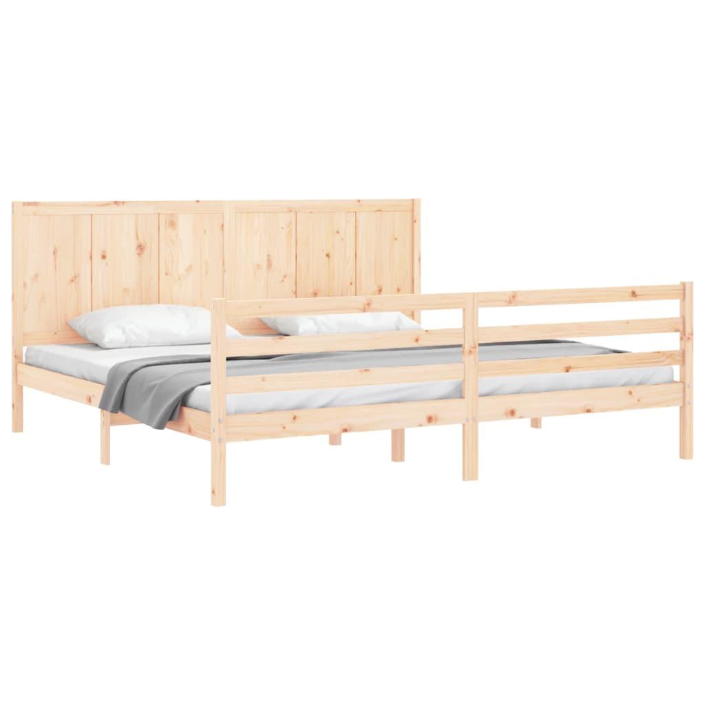 Bed Frame without Mattress 183x203 cm King Solid Wood