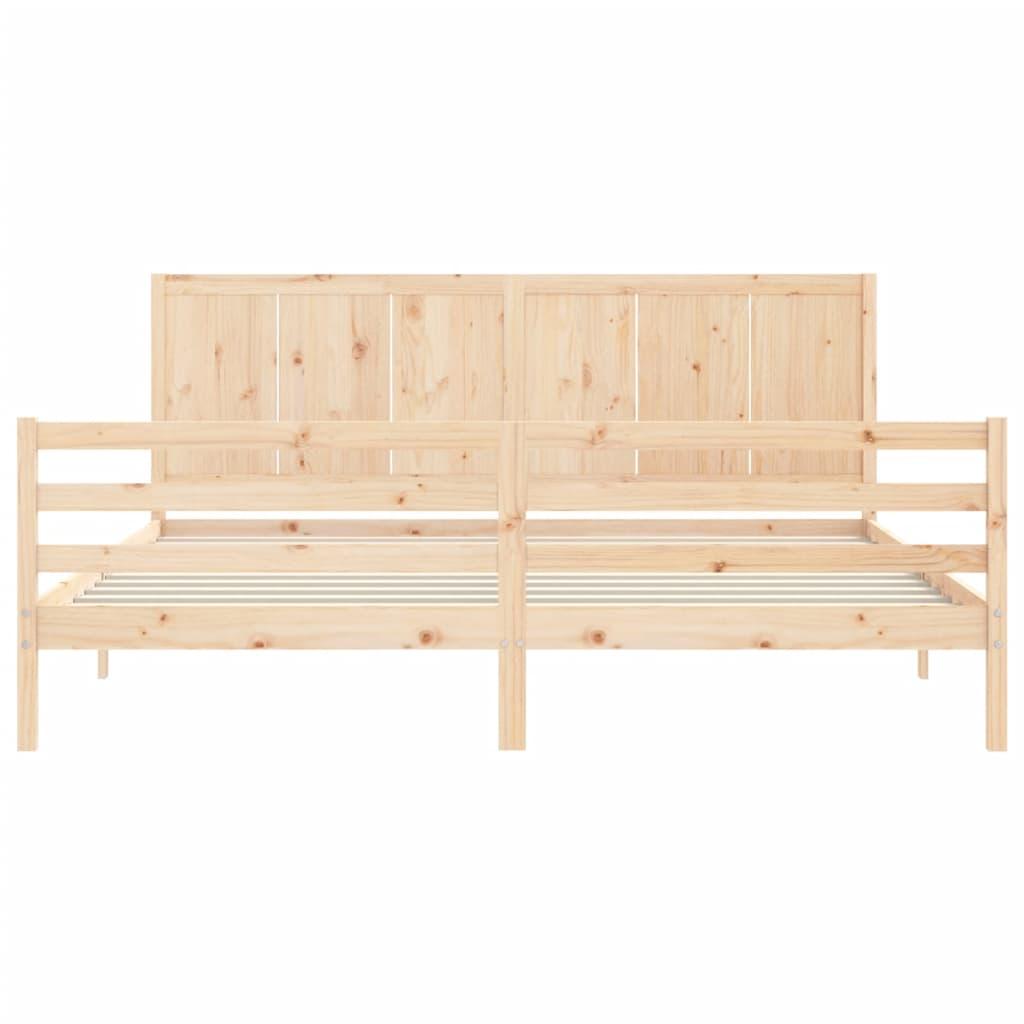 Bed Frame without Mattress 183x203 cm King Solid Wood