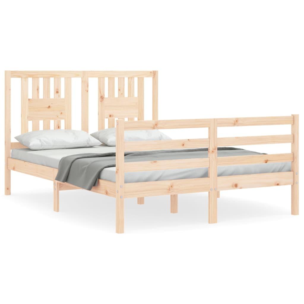 Bed Frame without Mattress 135x190 cm Solid Wood