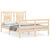 Bed Frame without Mattress 135x190 cm Solid Wood