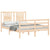 Bed Frame without Mattress 135x190 cm Solid Wood