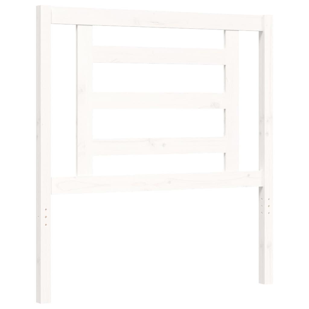 Bed Frame without Mattress White 90x190 cm Solid Wood