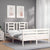 Bed Frame without Mattress White 135x190 cm Solid Wood