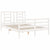 Bed Frame without Mattress White 135x190 cm Solid Wood